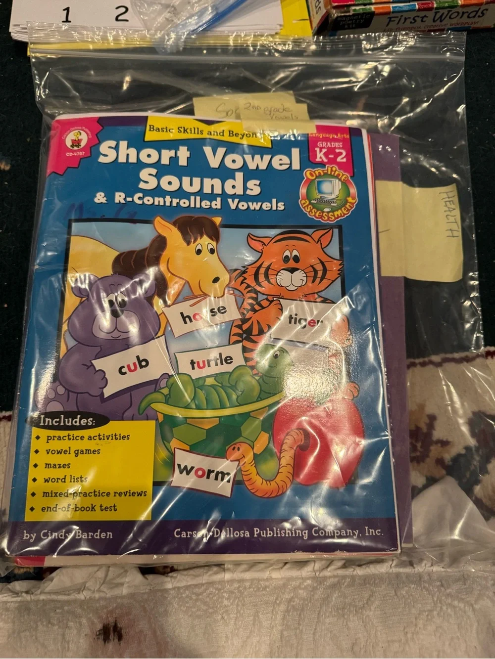 Long Vowel Sounds & Sounds Kids Learning Workbook - Blue